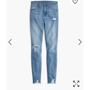 High rise skinny jeans in Ontario distressed